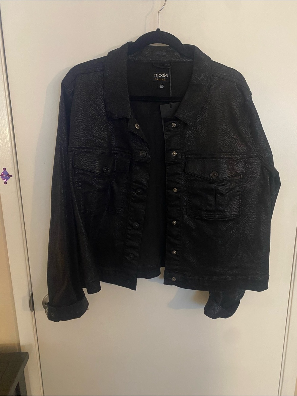 Nicole Black Lightweight Button-Front Jacket